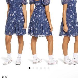 Blue sunflower dress